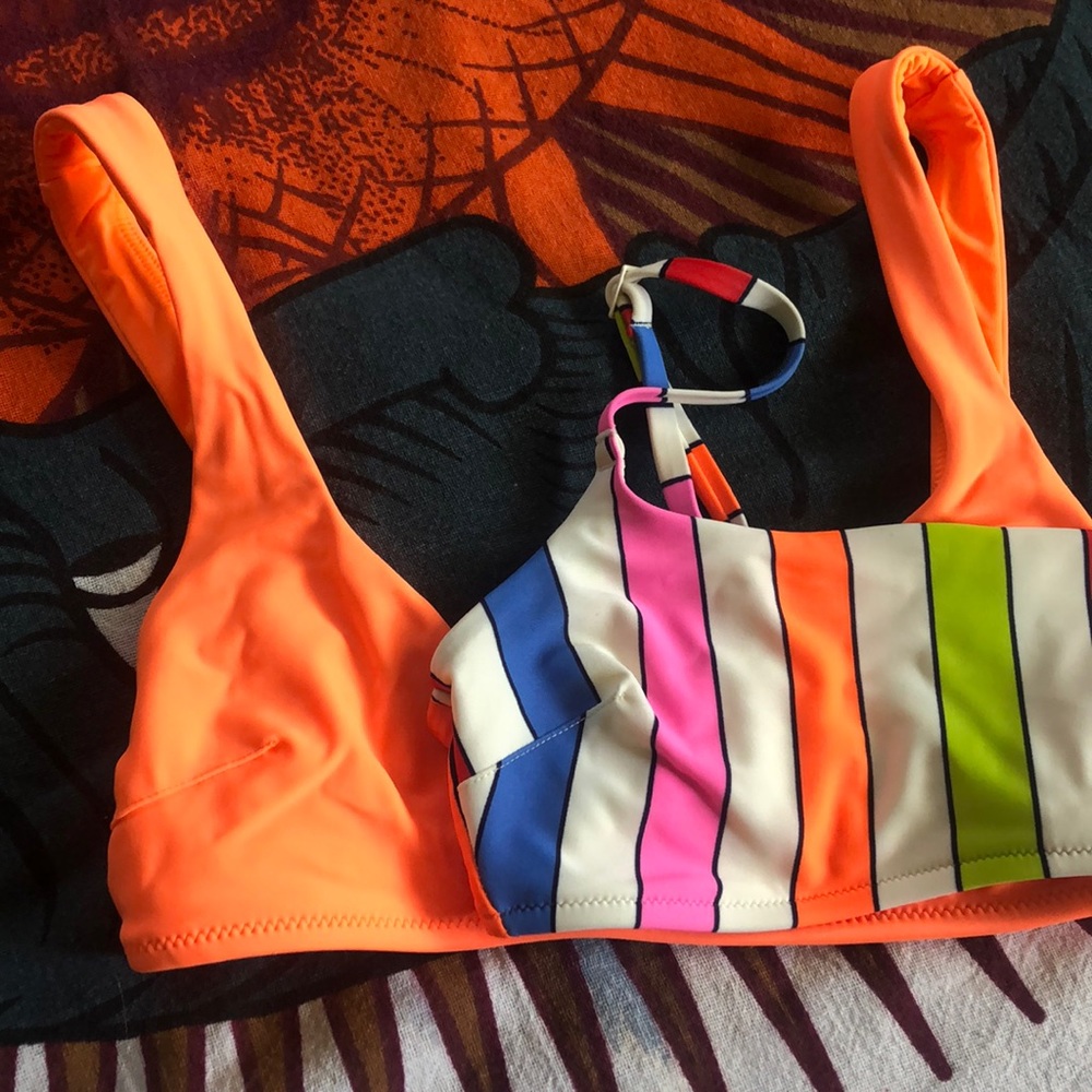 Set of Aerie Neon Bikini Tops